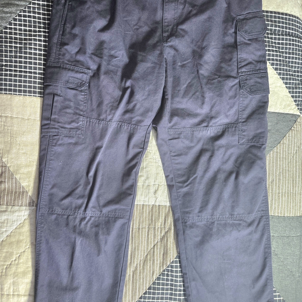 5.11 Tactical Taclite Cargo Pants Double Knee Mens Tag Sz 38x30 74251 Khaki Navy